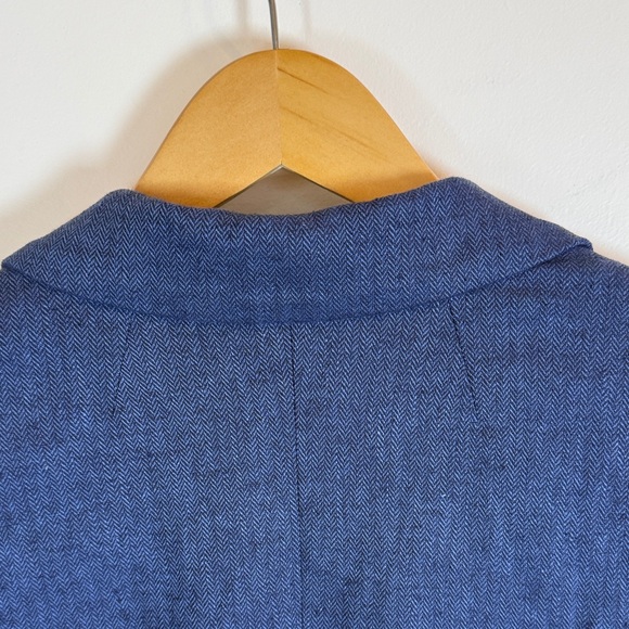 Banana Republic Linen Blend Blue Single Button Blazer - Picture 9 of 15